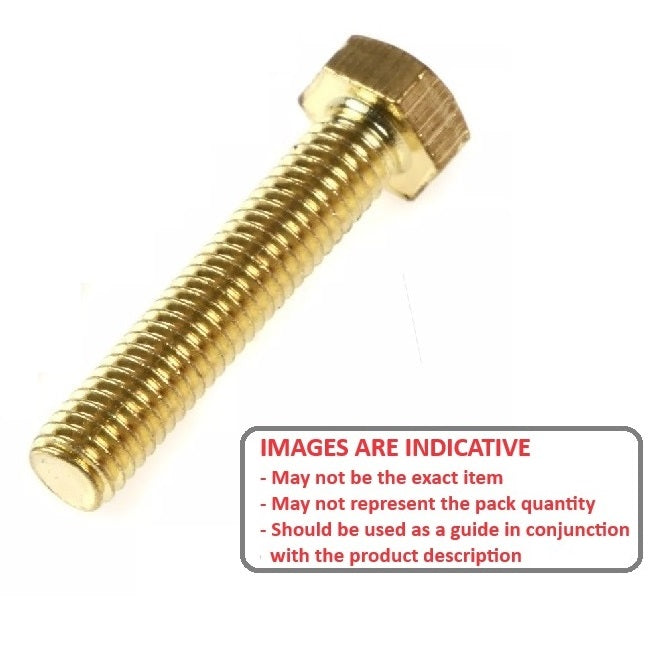 1038501 | SC012F-010-H-BR (10 Pcs) --- Hex Head Screws - 00-90 UNF -1.19mm- 9.5 mm - Brass