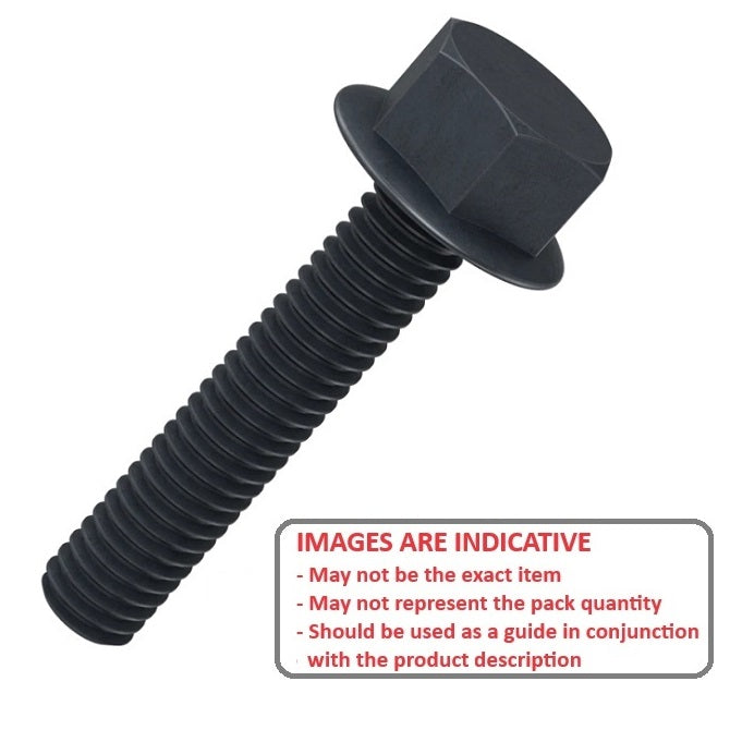 1073267 | SC064C-051-HW-NB (3 Pcs) --- Hex Washer Head Screws - 1/4-20 UNC -6.35mm- 50.8 mm - Black Nylon