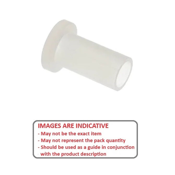 1043268 | SI-028-048 (10 Pcs) --- Screw Insulators - 4 UNC/UNF -2.85mm- 4.775x2.921 mm - Nylon Zytel 101