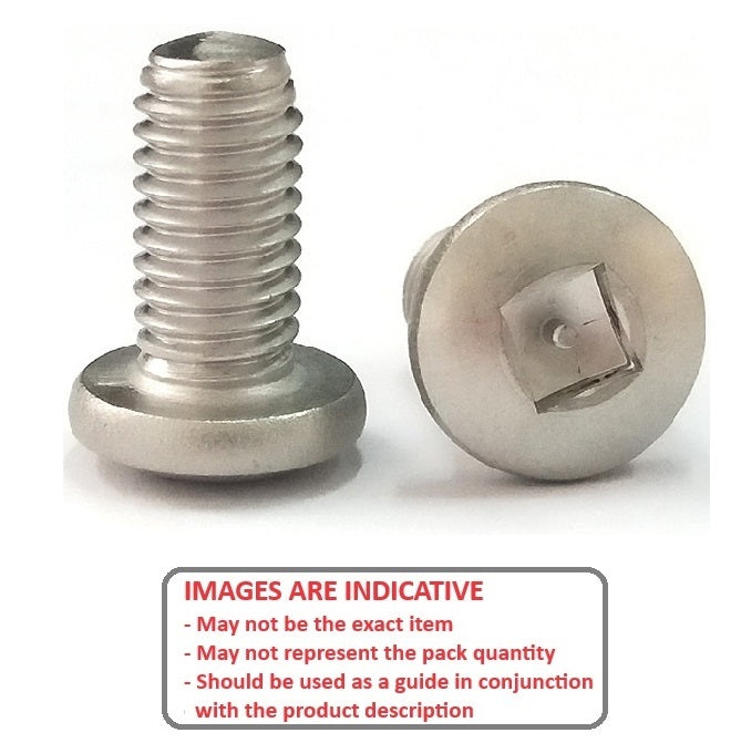 1067671 | SCS0600-025-P-PCS-CZ (100 Pcs) --- Security Screws - M6 -6x1mm- 25 mm - Steel Case Hardened Zinc Alloy