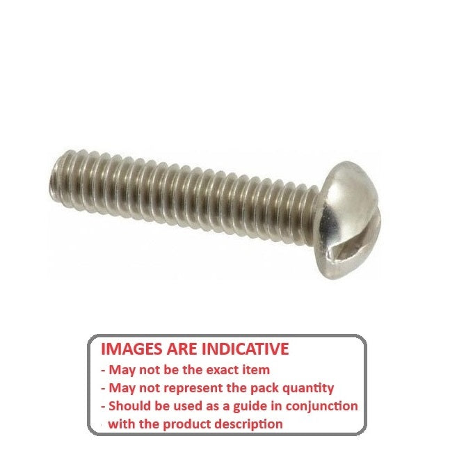 1049751 | SC035C-006-R-SL-S4 (10 Pcs) --- Round Head Screws - 6-32 UNC -3.5mm- 6.4 mm - 304 Stainless