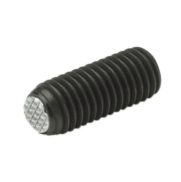1065745 | SS060M-0096-CS-DKT --- Diamond Knurled Tip Socket Set Screws - M6 -6x1mm- 9.6 mm - Diamond Knurled Tip - Carbon Steel with Alloy Steel SUJ2 HRC 55 -60 tip
