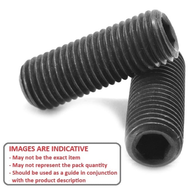 1040670 | SS020M-0025-AS (20 Pcs) --- Standard Cup Point Socket Set Screws - M2 -2x0.4mm- 2.5 mm - Standard Cup Point - Carbon Steel - Hardened GD14.9