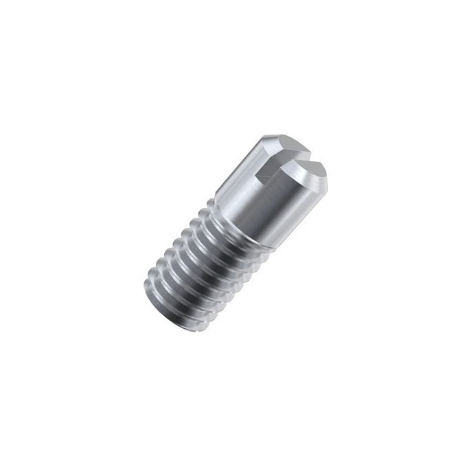 1053297 | SS040M-0160-ASP (5 Pcs) --- Partial Thread Slotted Set Screws - M4 -4x0.7mm- 16 mm - Steel Alloy, Rockwell B75