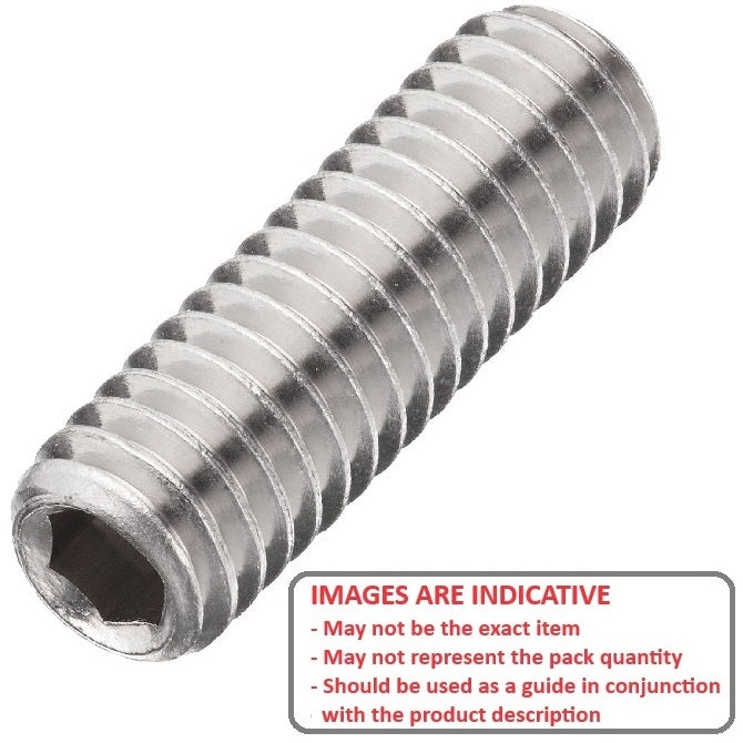 1059033 | SS048C-0096-CZ (100 Pcs) --- Standard Cup Point Socket Set Screws - 10-24 UNC -4.76mm- 9.6 mm - Standard Cup Point - Carbon Steel - Hardened