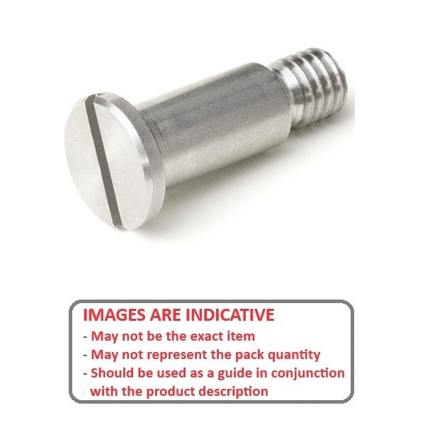 1044040 | SHLD030-004-SLL-S3 (50 Pcs) --- Shoulder Screws - 3x3.8 mm - M2x0.4 - Stainless Steel 303/304 Similar to A2, 18-8 HRB80