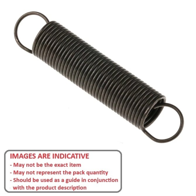 1161932 | ES-5080-1524-50-M --- Extension Springs - 50.8x152.4x5 mm - Steel