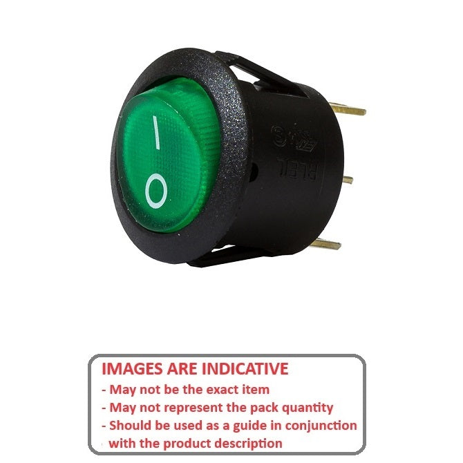 1037783 | SW-020-G (2 Pcs) --- Rocker Switches - Colour Green 20 - 12V/20 Amp
