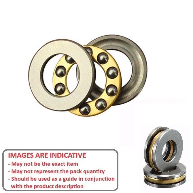 1092655 | T-0100-0180-G-BR --- Thrust Ball Bearings - 10x18x5.5 mm / 10.2 mm - Chrome Steel