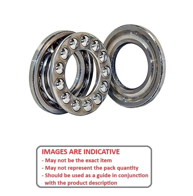 1090869 | T-0100-0180-G-S440 --- Thrust Ball Bearings - 10x18x5.5 mm / 10.2 mm - Stainless Steel AISI 440C