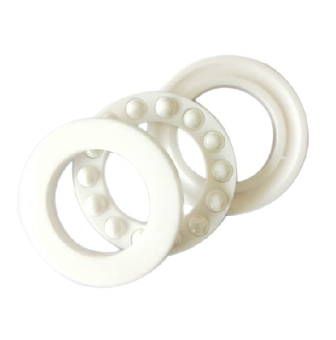 Thrust Ball Bearings - 4x10x4 mm / 4.2 mm - Ceramic Zirconia ZrO2 Balls and Races