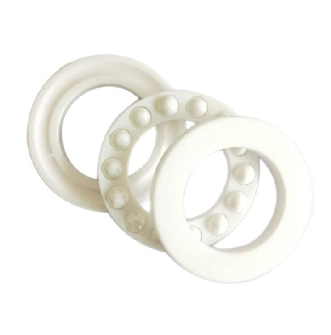 1052447 | CZR-T-0040-0090-G-ZR (4 Pcs) --- Thrust Ball Bearings - 4x9x4 mm / 4.2 mm - Ceramic Zirconia ZrO2 Balls and Races