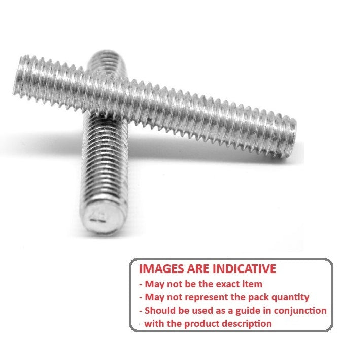 1044689 | AT029C-0051-S4 (2 Pcs) --- Threaded Studs Threaded Rod - 4-40 UNC -2.85mm- 50.8 mm - 18-8 Stainless Steel