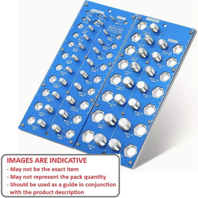 1226430 | TL-THRG-MI-BOARDS-38 --- Thread Gauge Tools - Thread Checking Set 38 Male and Female Threads - Imperial and Metric - 2-56, 4-40, 6-32, 8-32, 10-24, 10-32, 12-24, 1/4-20, 1/4-28, 5/16-18, 5/16-24, 3/8-16, 3/8-24