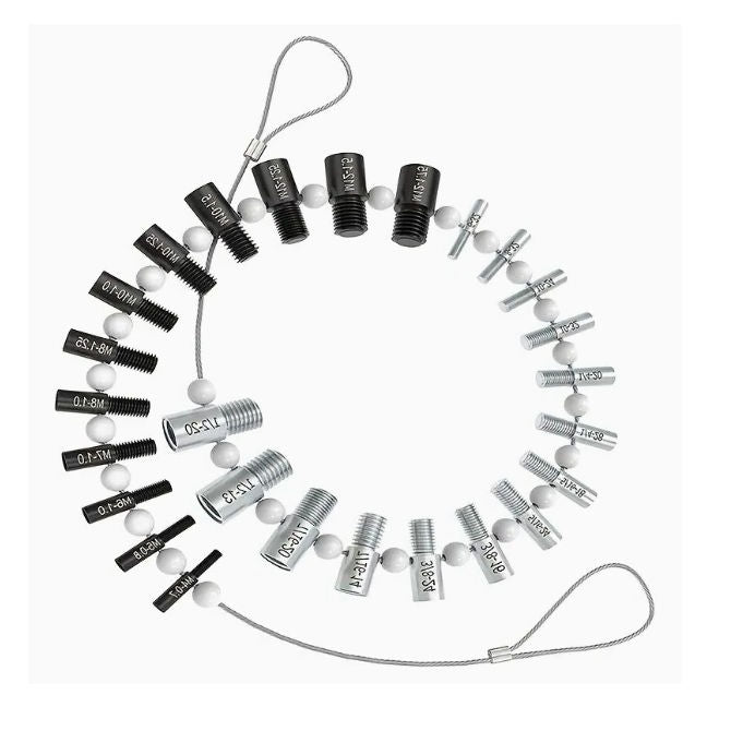 1226422 | TL-THRG-MI-WIRE-26 --- Thread Gauge Tools - Thread Checking Set 26 Male and Female Threads - Imperial and Metric - 6-32, 8-32, 10-24, 10-32, 1/4-20, 1/4-28, 5/16-18, 5/16-24, 3/8-16, 3/8-24, 7/16-14, 7/16-20