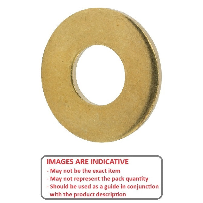 1041901 | W0025-F-007-005-BR (10 Pcs) --- Flat Washers - 2.5x6.5x0.5 mm - Brass