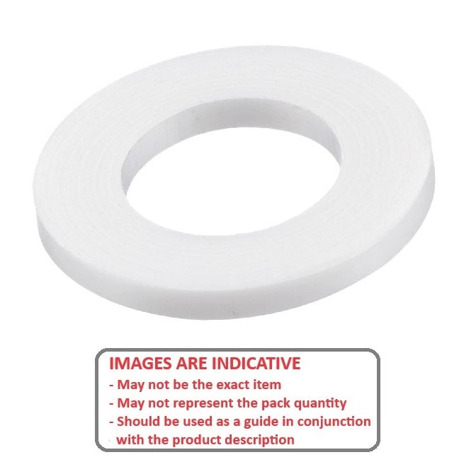 1037671 | W0015-F-003-003-NY (50 Pcs) --- Flat Washers - 1.52x3.18x0.25 mm - Nylon (Polyamide 6/6 Natural)