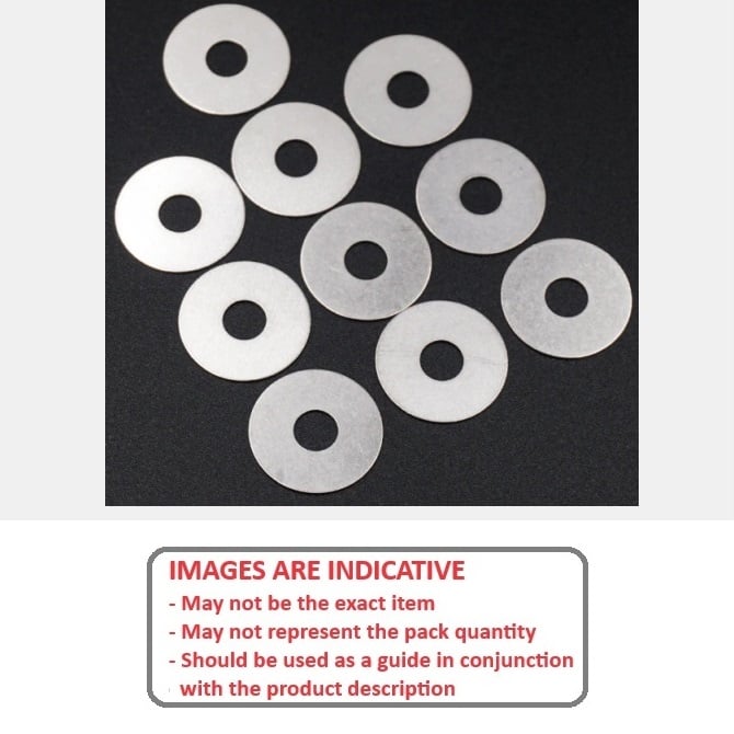 1067937 | W0060-FP-012-0030-PTU (5 Pcs) --- Flat Washers - 6x12x0.3 mm - PTFE Plastic