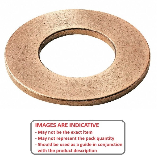 1094600 | W0111-F-019-016-SB --- Flat Washers - 11.111x19.05x1.59 mm - Sintered Bronze, Self Lubricating