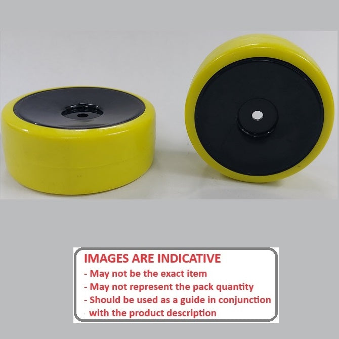 1040348 | WH-XD-063-26-BK-SOL-Y (2 Pcs) --- RC Car Wheels Hobby - Rim Colour Black Solid - Yellow - Plastic
