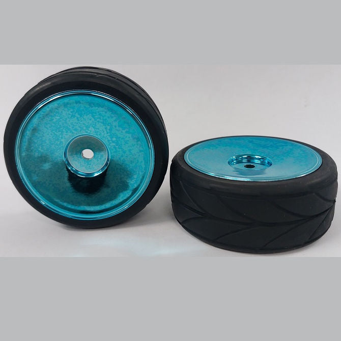 1043580 | WH-XR-063-26-A-BL-SOL (2 Pcs) --- RC Car Wheels Hobby - Rim Colour Blue Solid - Black - Plastic