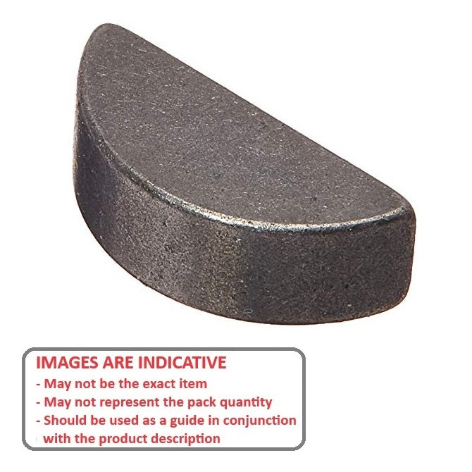 1048918 | KW-032-191-C-PK25 --- Woodruff Keys - 3.18x19.05x8 mm - Carbon Steel C45