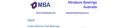 Myonic 5 Axis Machine Tool Bearings Information