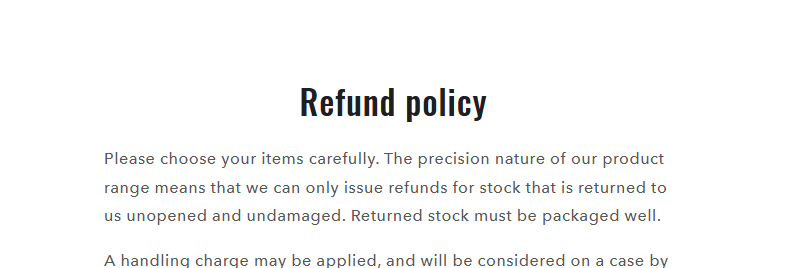 Returns & Refunds Information