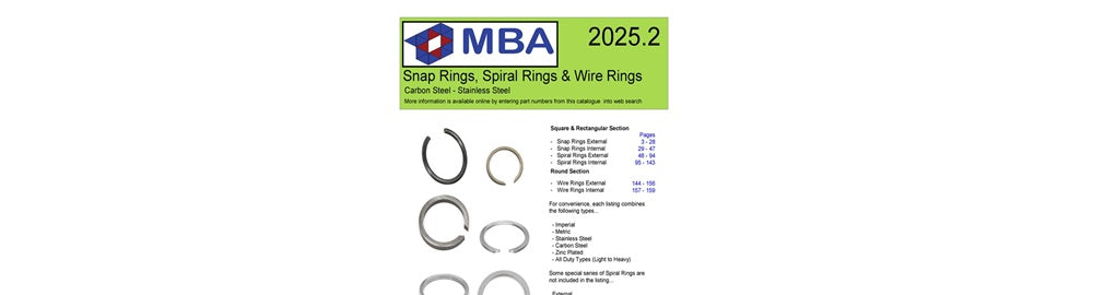 Free Snap Rings Catalogue