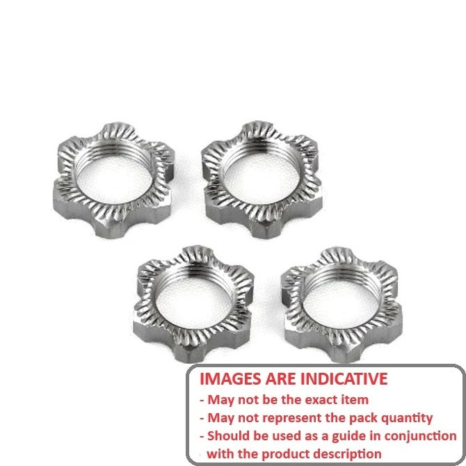 1228518 | 81212HSP (4 Pcs) --- Himoto Parts Hobby -  Hex Wheel Nut RXB-2 / RXB-1