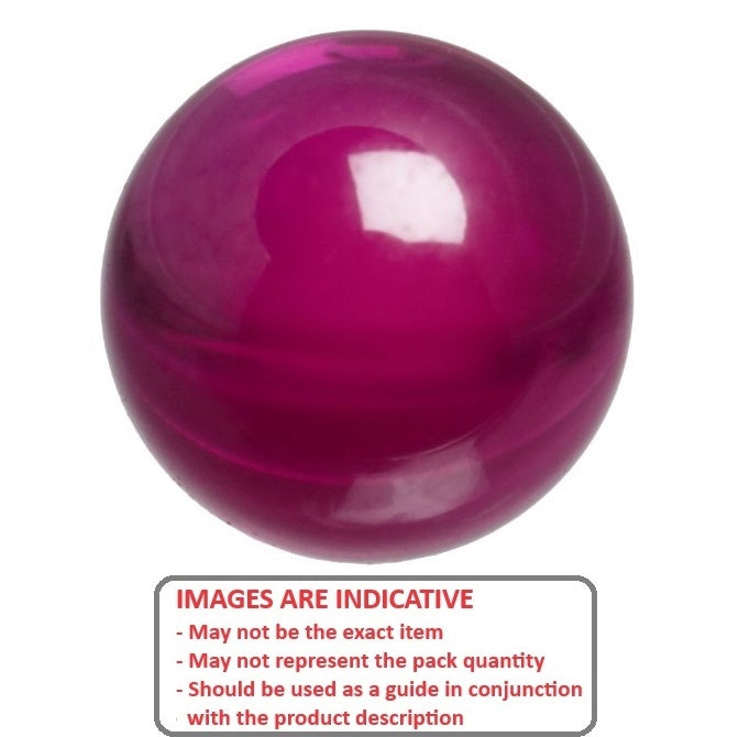1001720 | BL-00038-RY-G25 (10 Pcs) --- Ceramic Balls - 0.381 mm Synthetic Ruby - Grade 25