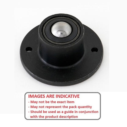 1213998 | BTU0318-006-B-C-HD --- Base Mount Ball Transfer Units - 318 kg - 45.5x6.3 mm - Carbon Steel