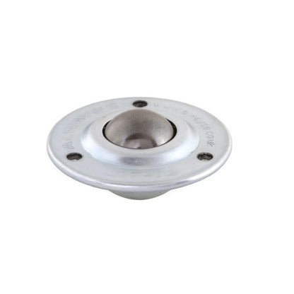Flange Mount Ball Transfer Units - 15 kg - 10.2x22.2 mm - Carbon Steel