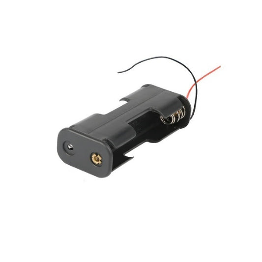 1000021 | BAT-HOL-AA-02-B (10 Pcs) --- Holders Battery Accessories -  AA Battery Holder 2 x AA Side by Side - 56 x 25 x 16 - Delrin