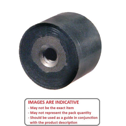 1119093 | AU-620RS --- Cylindrical Counterbored Bumpers - 19.05x19.05x6.35 mm - Polyurethane 60A