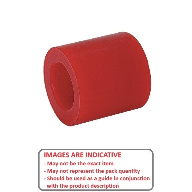 1119095 | AU-970RS (8 Pcs) --- Cylindrical Counterbored Bumpers - 19.05x19.05x6.35 mm  - Polyurethane 95A