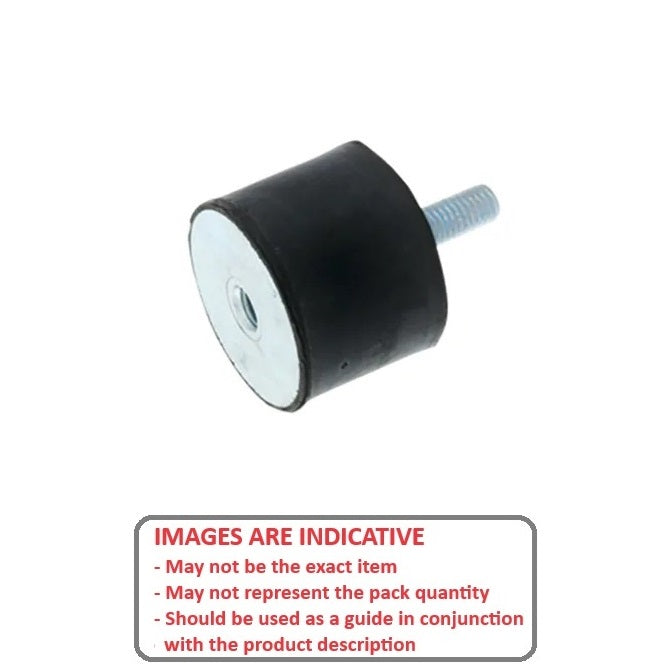 1089430 | CMF010-08-040M-R45 (5 Pcs) --- Bobbin Mounts - 10x8 mm - M4x0.7 - Natural Rubber