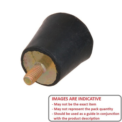 1129417 | CMBC024-25-060M --- Buffer Mounts - 24x25 mm - M6x1 - Natural Rubber
