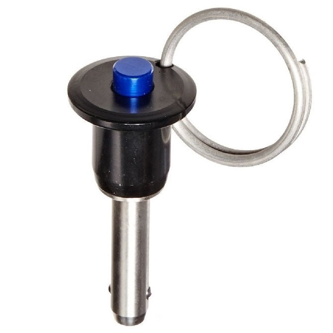 1071560 | BLP-064-0127-BT-S4 --- Ball Lock Pins - 6.35x12.7 mm - 304 Stainless Steel Shank / Aluminium Handle