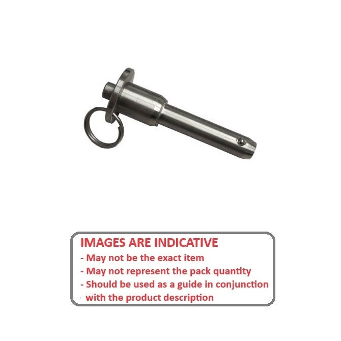 1120492 | BLP-191-1016-BT-S17 --- Ball Lock Pins - 19.05x101.6 mm - 17-4 PH Stainless / Aluminium Handle