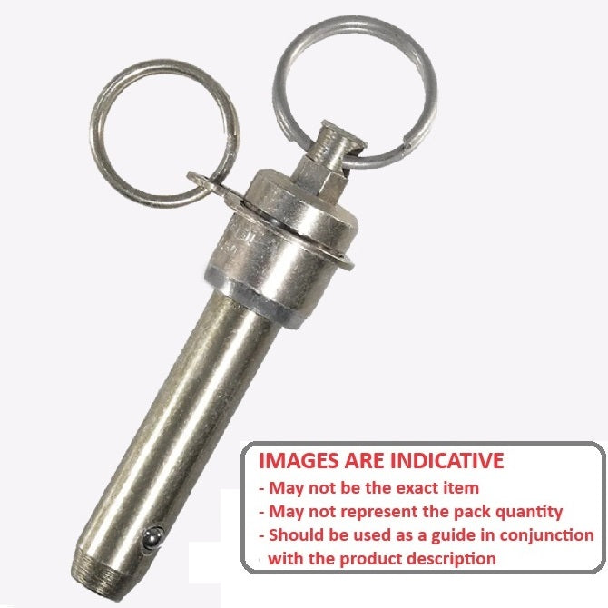 1073380 | BLP-064-0635-DR-S17 --- Ball Lock Pins - 6.35x63.5 mm - 17-4 PH Stainless
