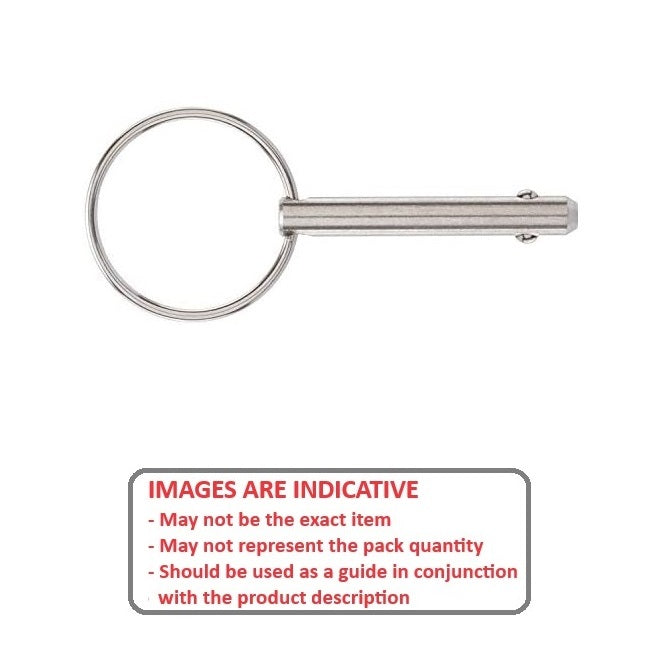 1056493 | BLP-048-0318-K2-S4 --- Ball Lock Pins - 4.76x31.75 mm - 304 Stainless Steel
