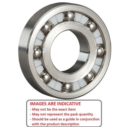 1109695 | S316-6802 (20 Pcs) --- Single Row Ball Bearings - 15x24x5 mm - Stainless Steel 316 (Similar to A4, 18-10)