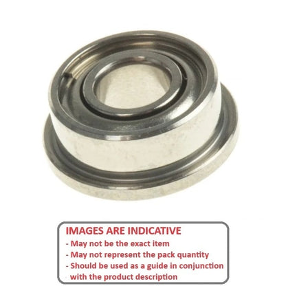 1038605 | SFR1-4B-FF-MC34-GR5-R-L23 (20 Pcs) --- Single Row Ball Bearings - 1.984x6.35x3.571 mm - Stainless Steel AISI 440C