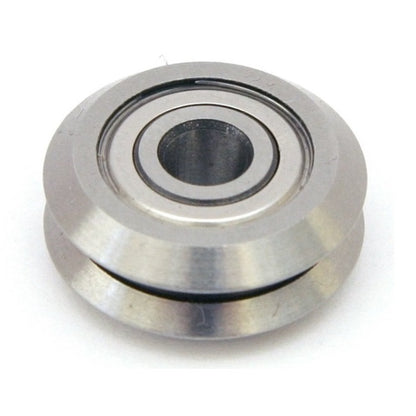 1046298 | MR45.720-12-ZZ-VP-8.128 (10 Pcs) --- Plain Guide Wheels Dual Vee - Guide Wheel Size Reference 3 - 45.72x15.875 mm - Chrome Steel SAE 52100