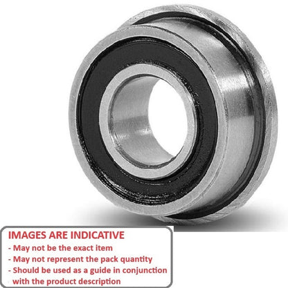 1071906 | FR4-2RS-MC3 (2 Pcs) --- Single Row Ball Bearings - 6.35x15.875x4.978 mm - Chrome Steel SAE 52100