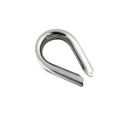 1083358 | TH-034 (250 Pcs) --- Thimbles Cable Attachments - 2.38 - 3.18 25.4x8.611 mm - Stainless Steel