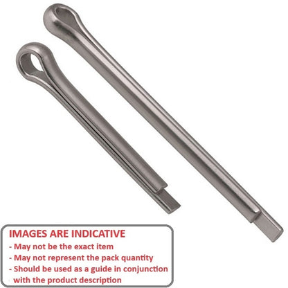 1036931 | PC012-0400-6 (30 Pcs) --- Split Pins - 1.2x40x1.1 mm - Stainless Steel 316 (Similar to A4, 18-10)