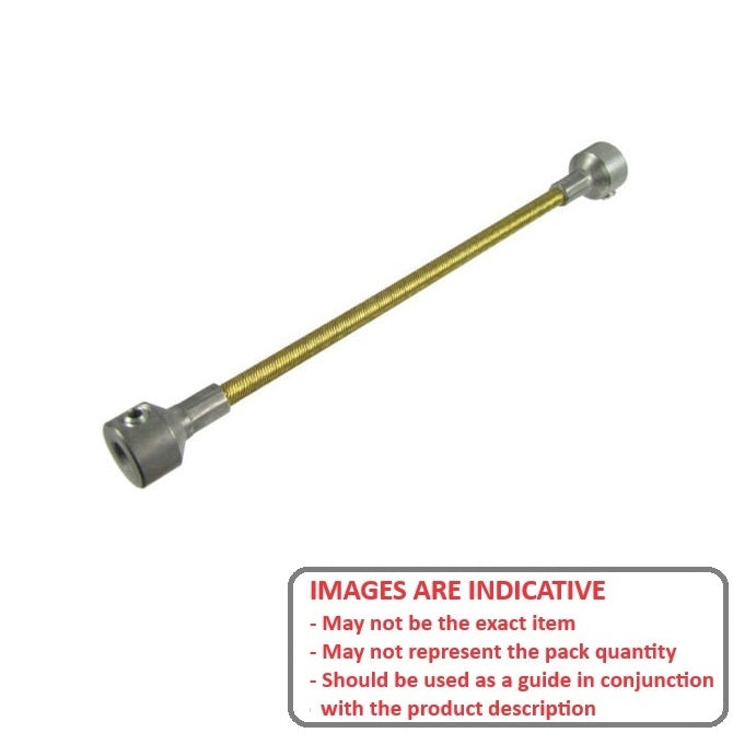 1070470 | CP-064-064-25-0203-FS --- Flexible Shafts - 6.35x6.35x203.2 mm - Plated Steel with Vinyl Cover