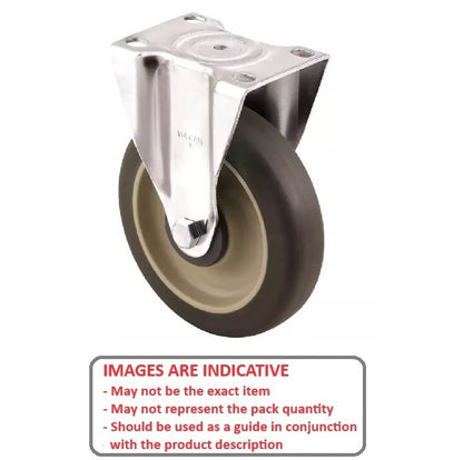 1160209 | RWC-R2711 (2 Pcs) --- Plate Castors - Wheel diameter 50 Rigid 30 mm - Inst Rubber